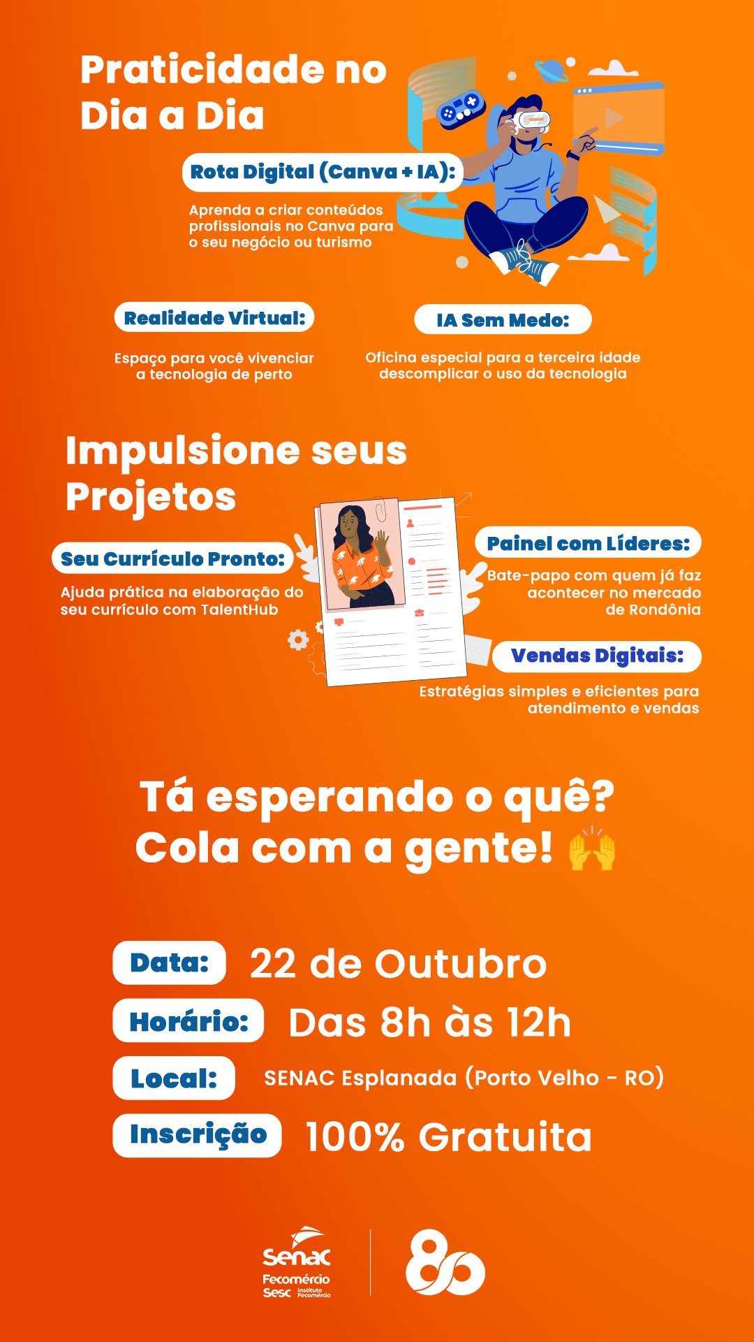 SENAC: Instituição celebra 50 anos em Rondônia com oficinas gratuitas e programação especial