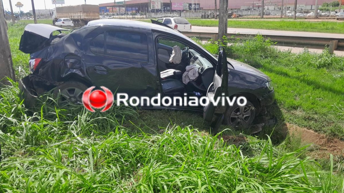 COLISÃO: Forte batida envolvendo táxi de Humaitá é registrada na BR-364