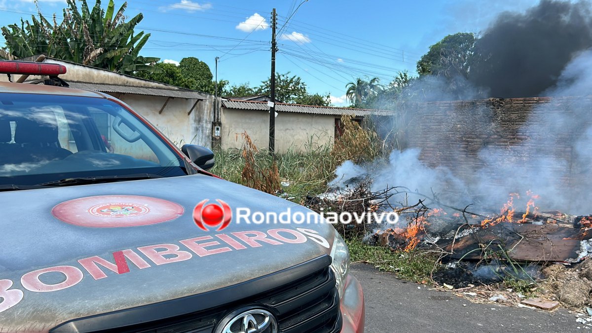 FUMAÇA PRETA: Incêndio em pneus assusta moradores da zona Sul
