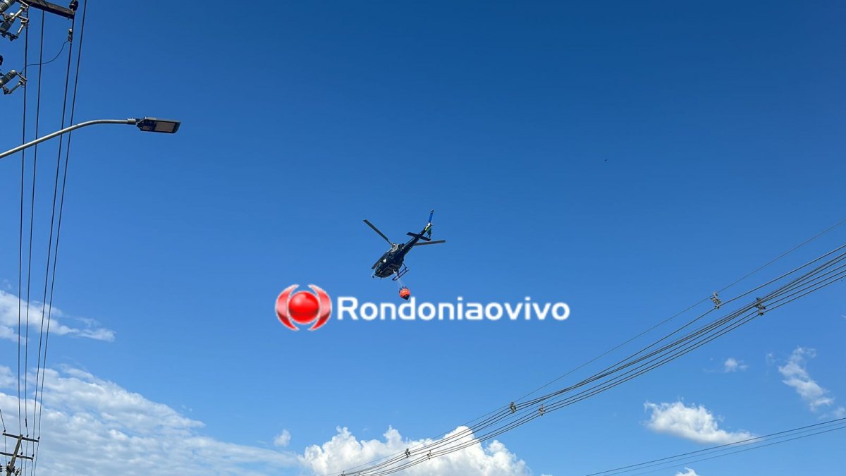 VÍDEO: Helicóptero é usado para combater incêndio próximo de presídio feminino