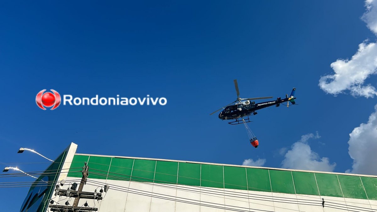 VÍDEO: Helicóptero é usado para combater incêndio próximo de presídio feminino