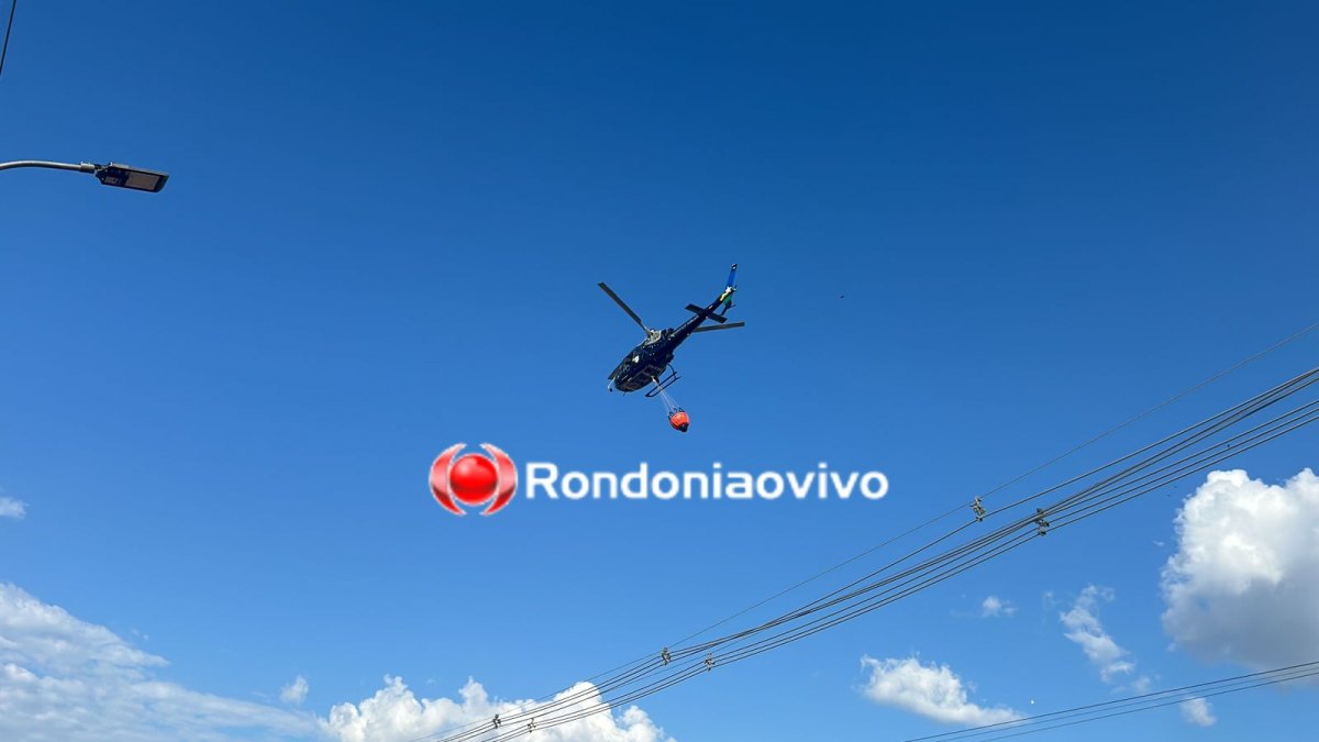 VÍDEO: Helicóptero é usado para combater incêndio próximo de presídio feminino