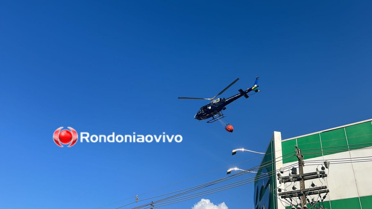 VÍDEO: Helicóptero é usado para combater incêndio próximo de presídio feminino