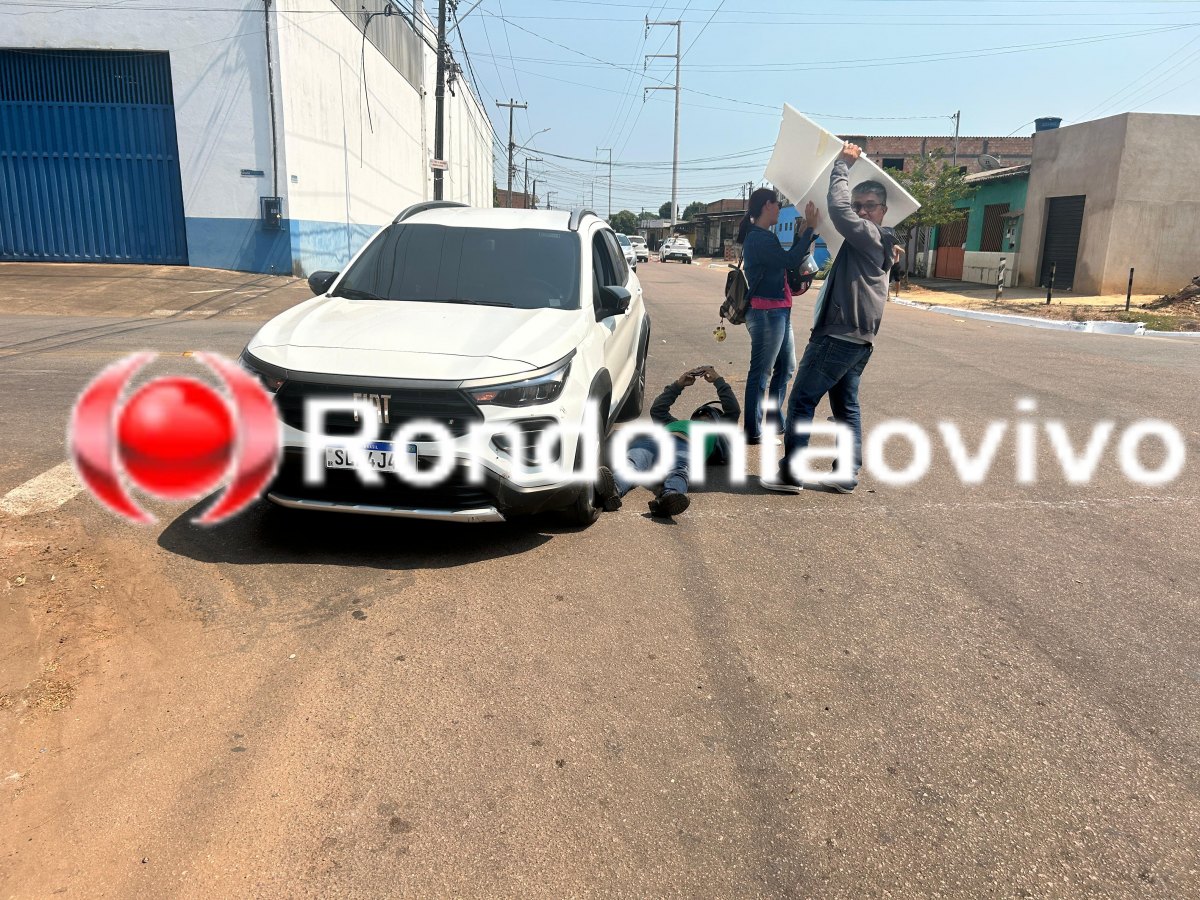 VÍDEO: Motociclista sofre acidente após invadir preferencial 