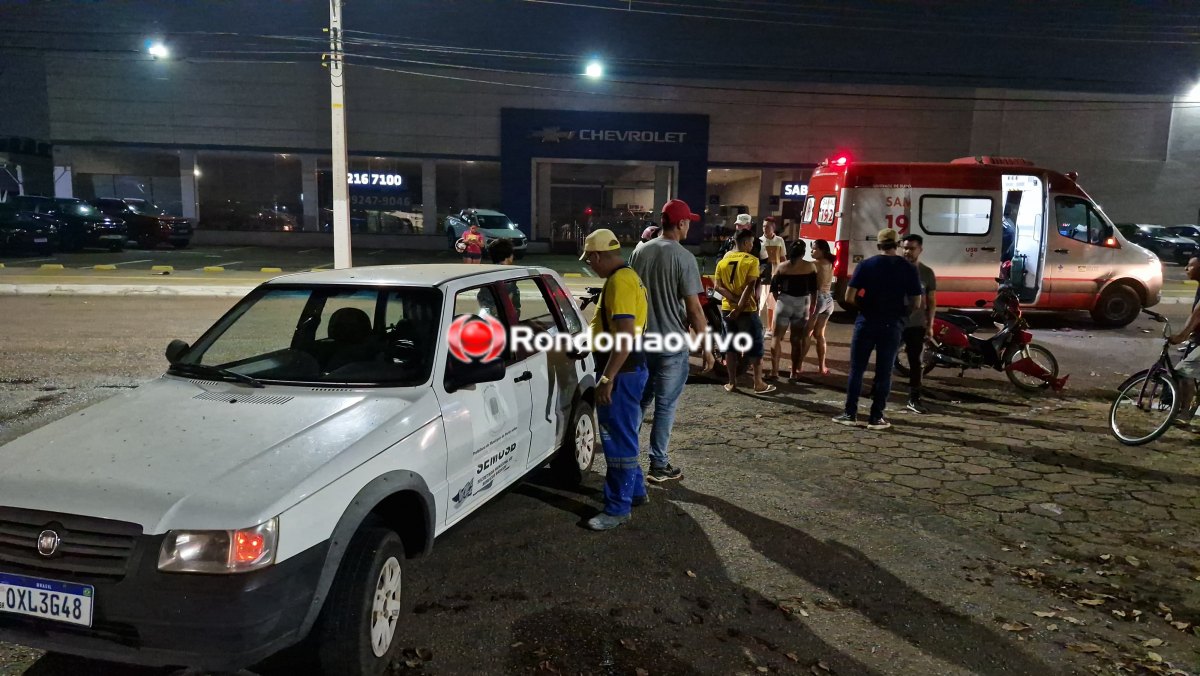 NA TIRADENTES: Mãe e filha sofrem graves lesões após colisão com carro da prefeitura parado 