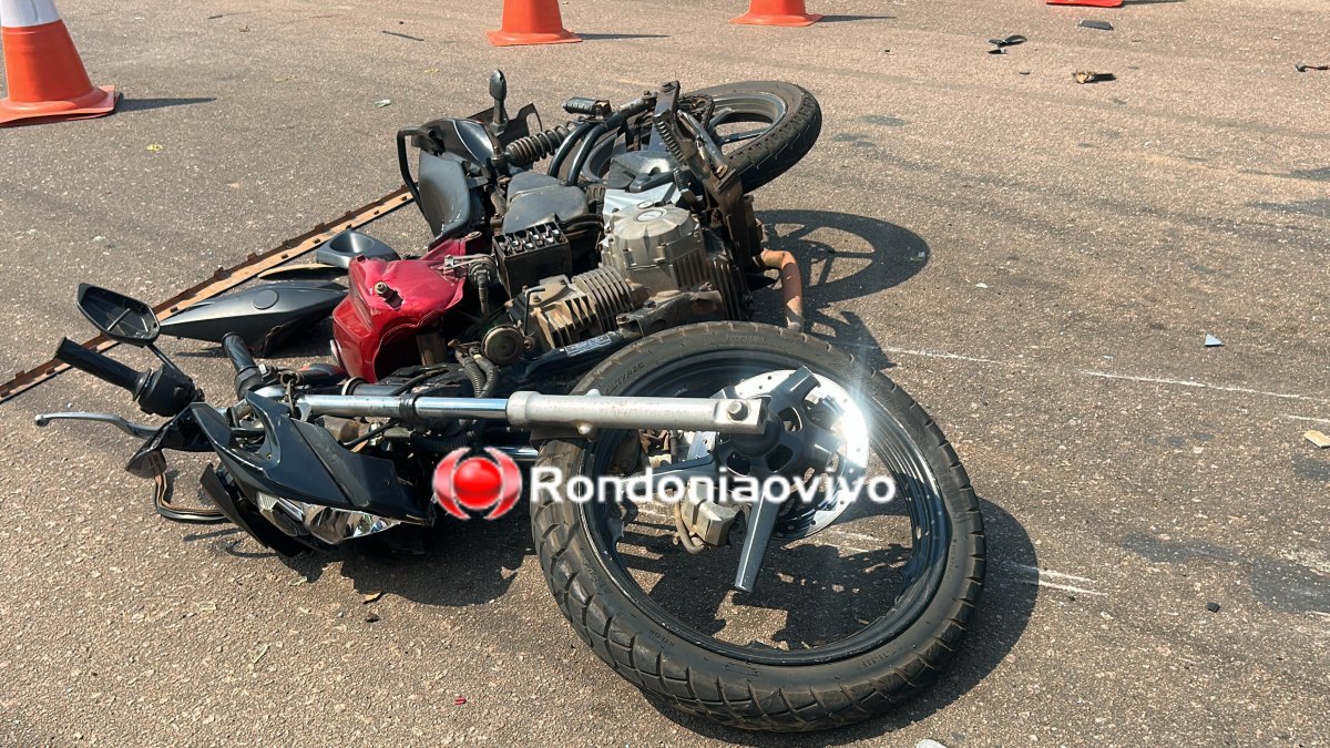 VÍDEO: Motociclista sofre traumatismo craniano em acidente e causador tenta fugir