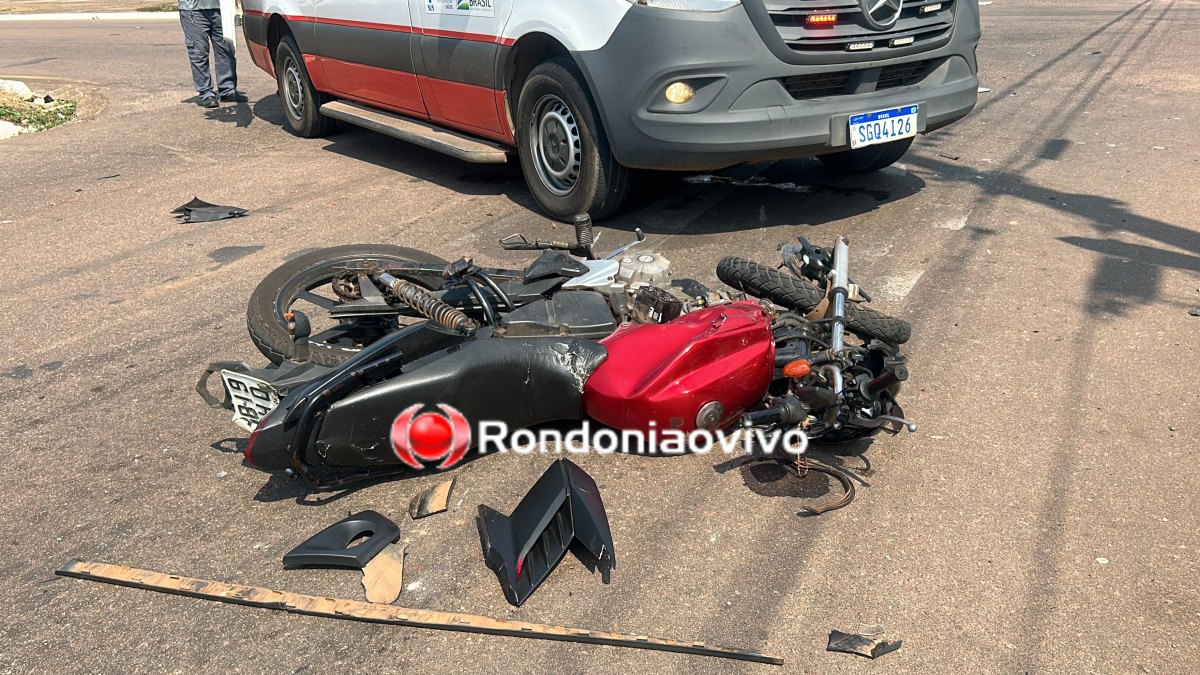 VÍDEO: Motociclista sofre traumatismo craniano em acidente e causador tenta fugir