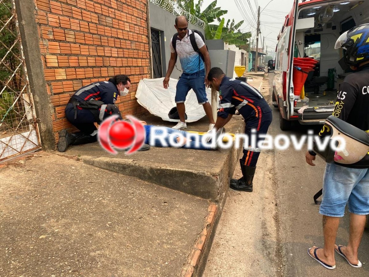 PASSOU DIRETO: Mulher fica gravemente ferida após colidir com moto em muro de residência 