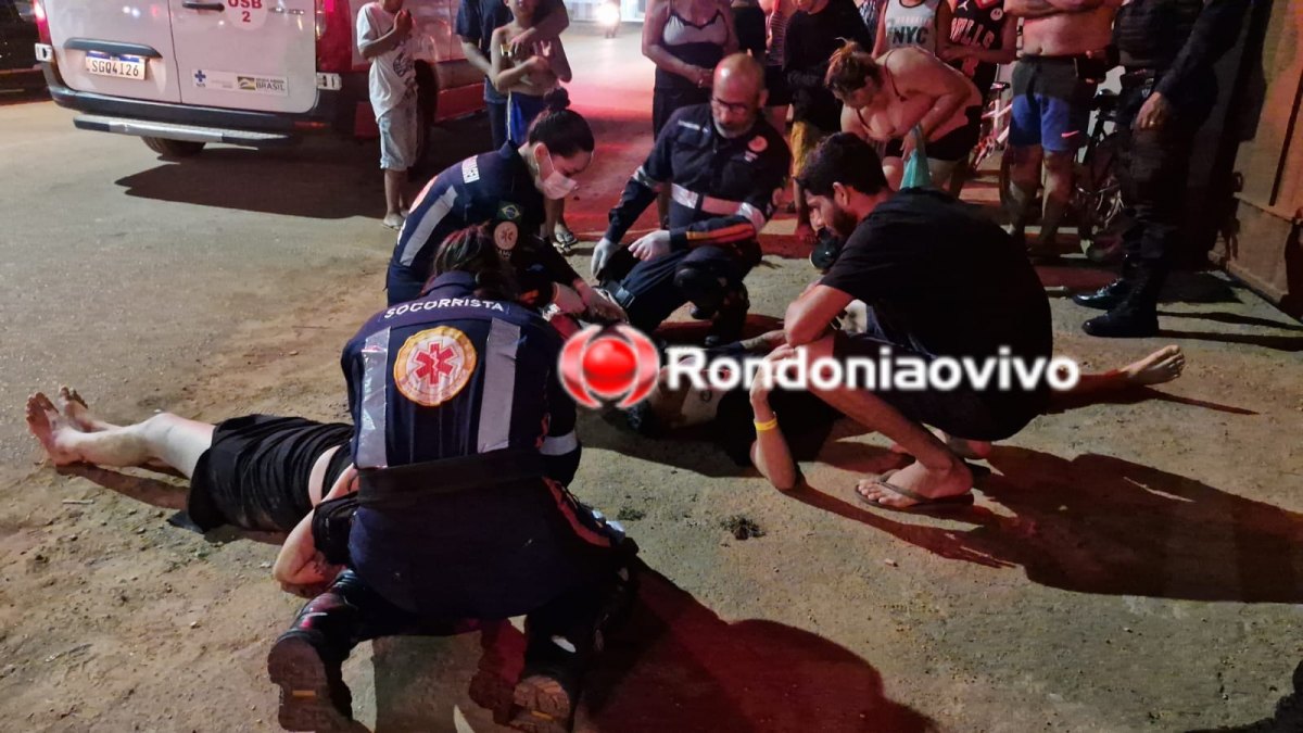 COLISÃO FRONTAL: Motorista de Saveiro tenta fazer conversão e atinge em cheio casal de moto
