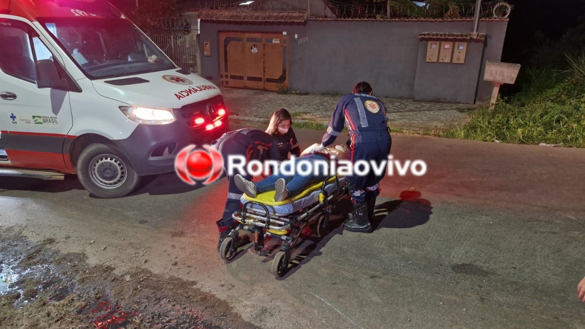 ZIGUE-ZAGUE: Mulher fica ferida e motoboy foge após causar acidente no Centro 