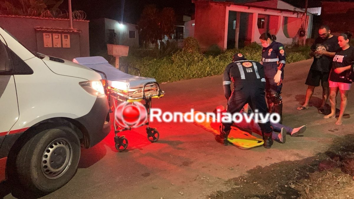 ZIGUE-ZAGUE: Mulher fica ferida e motoboy foge após causar acidente no Centro 