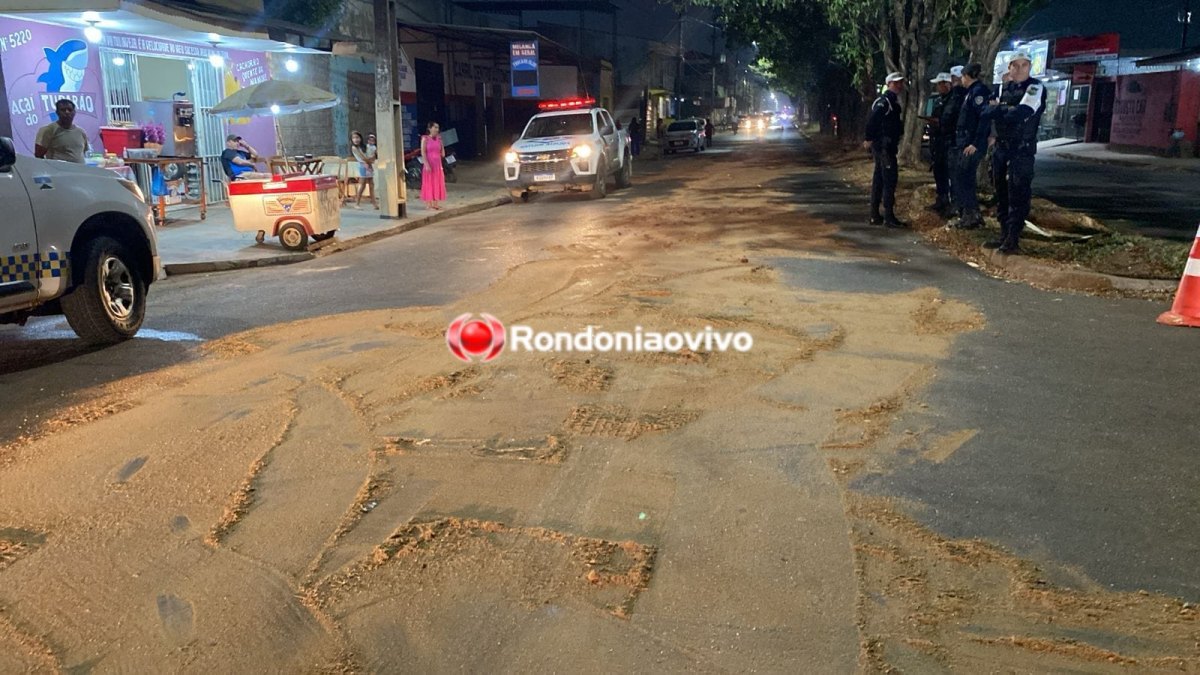 FERIMENTOS: Óleo na pista provoca queda de casal na Avenida Mamoré 