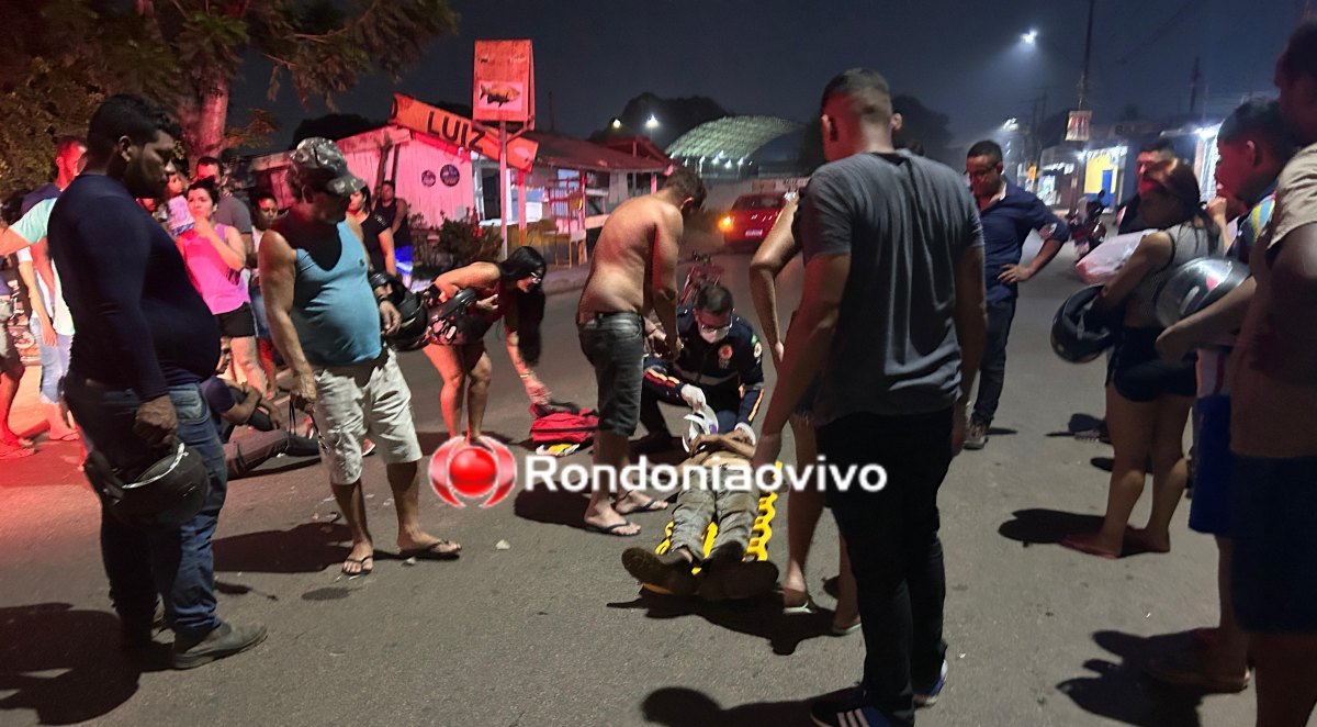 IMPRUDÊNCIA: Forte batida entre motos deixa três feridos na capital