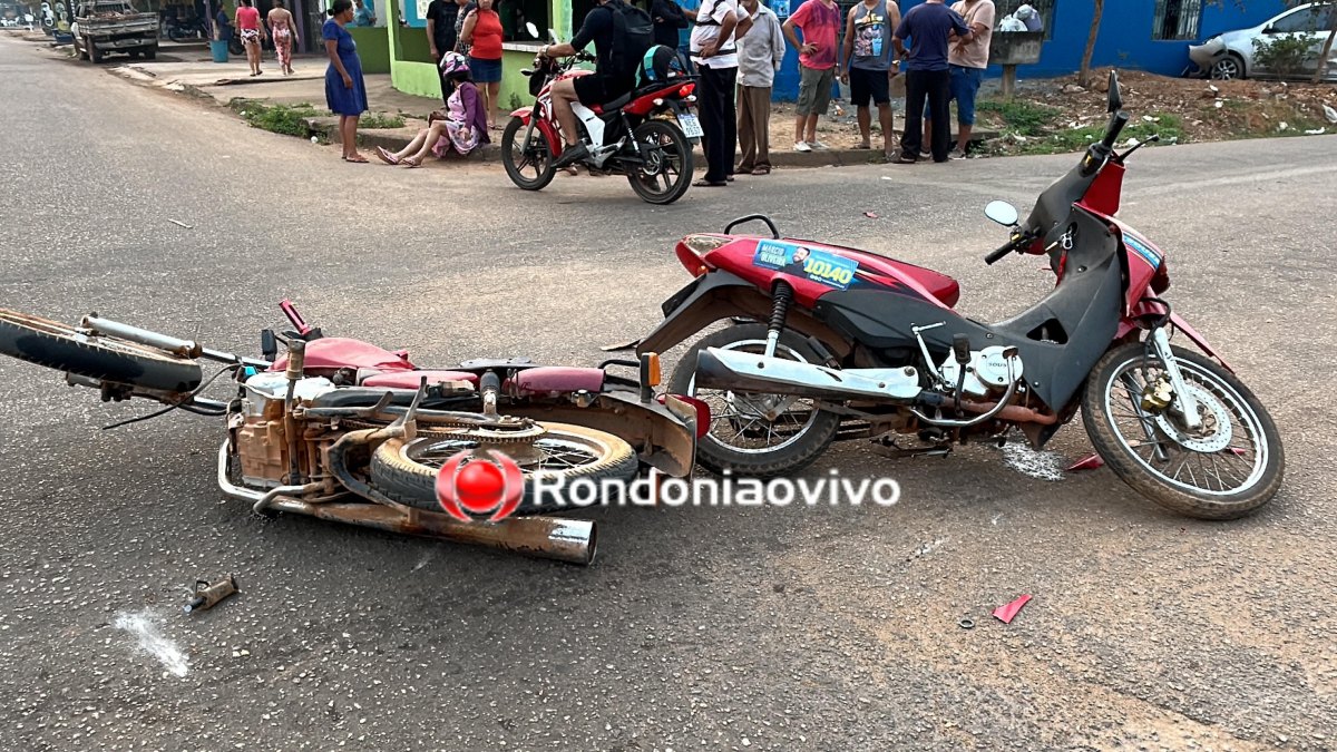VÍDEO: Motociclistas ficam feridos após condutora de carro avançar preferencial