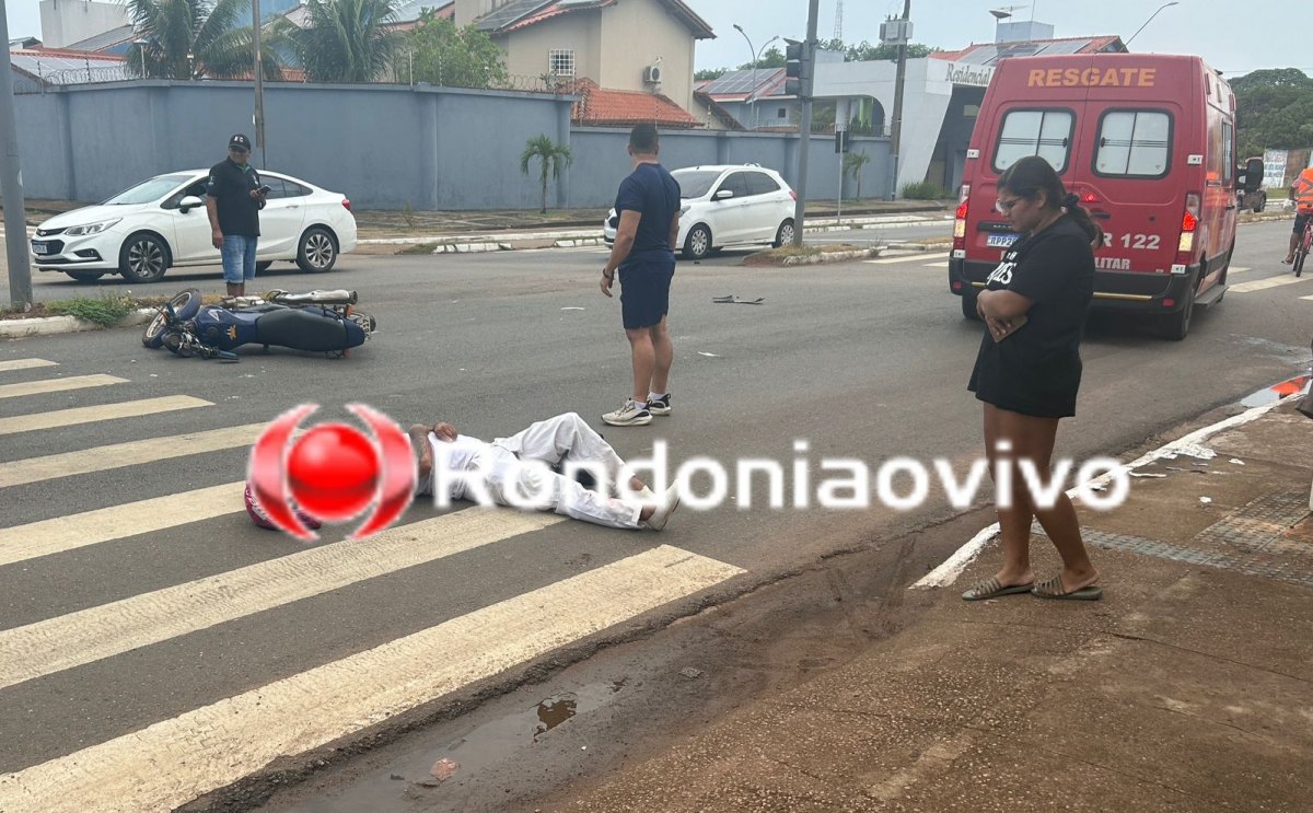 VÍDEO: Motociclista sofre acidente grave em avenida de Porto Velho