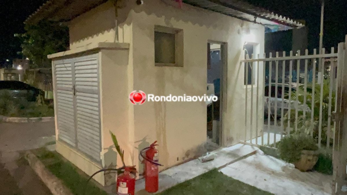 ATAQUE INCENDIÁRIO: Bandidos encapuzados colocam fogo em guarita de condomínio 
