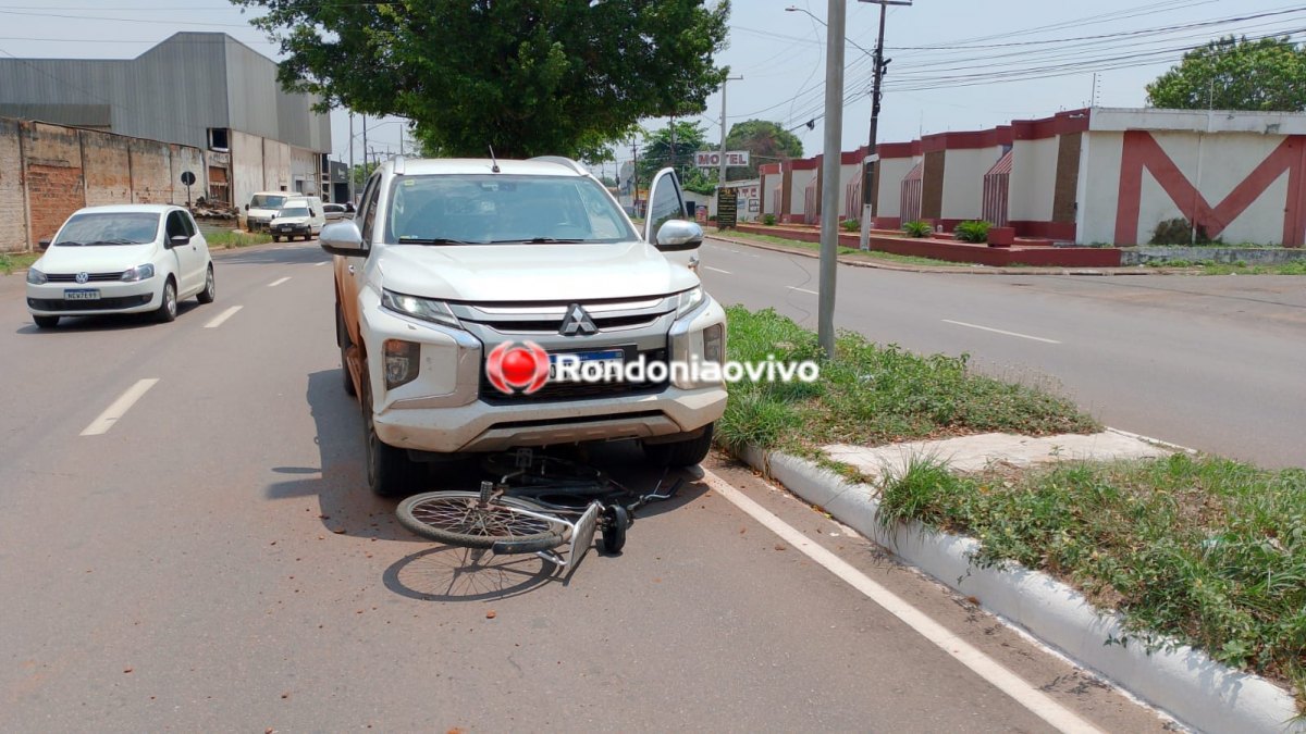 LESÃO NA CABEÇA: Idoso é atropelado por caminhonete na Rio Madeira 