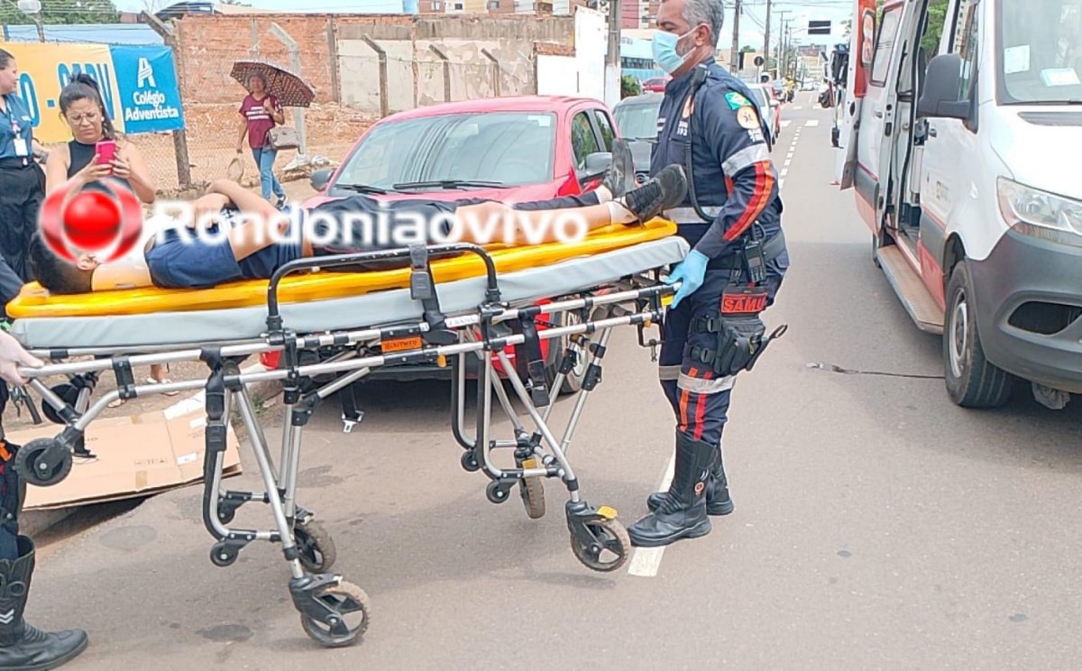 INDO ESTUDAR : Estudante de 14 anos sofre grave acidente envolvendo dois carros e bicicleta 