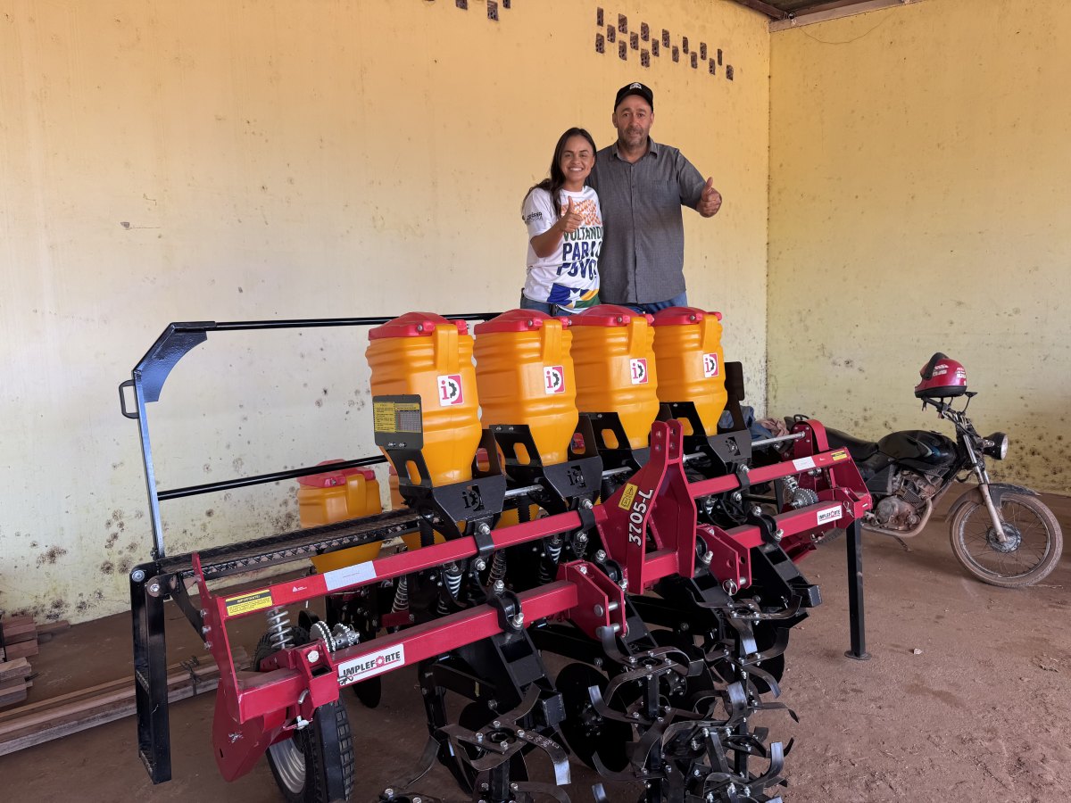 TAISSA SOUSA: Deputada destina R$ 150 mil para aquisição de plantadeira em Guajará-Mirim