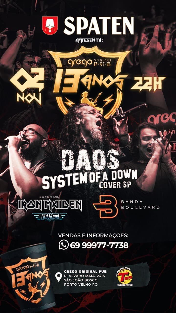 ANIVERSÁRIO: Confira a agenda dessa semana no Grego Original