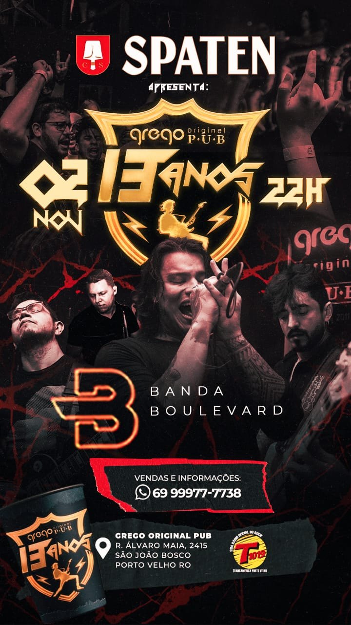 ANIVERSÁRIO: Confira a agenda dessa semana no Grego Original