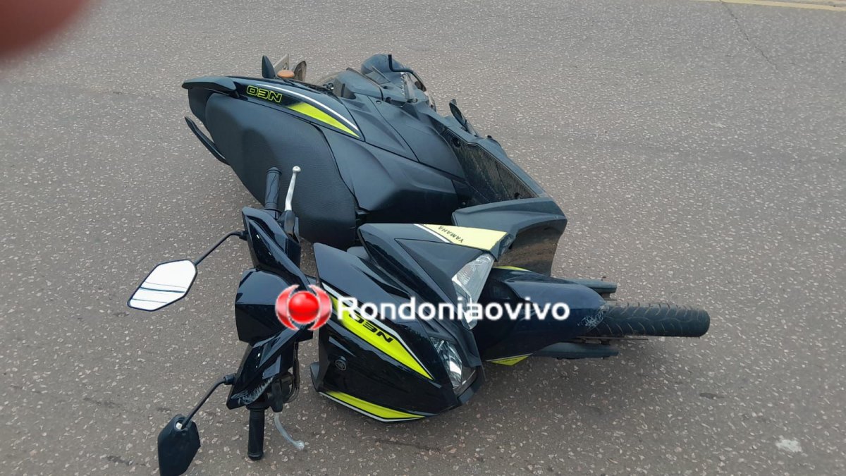 NA CALAMA: Adolescente de 16 anos é socorrido pelo SAMU após acidente entre carro e moto