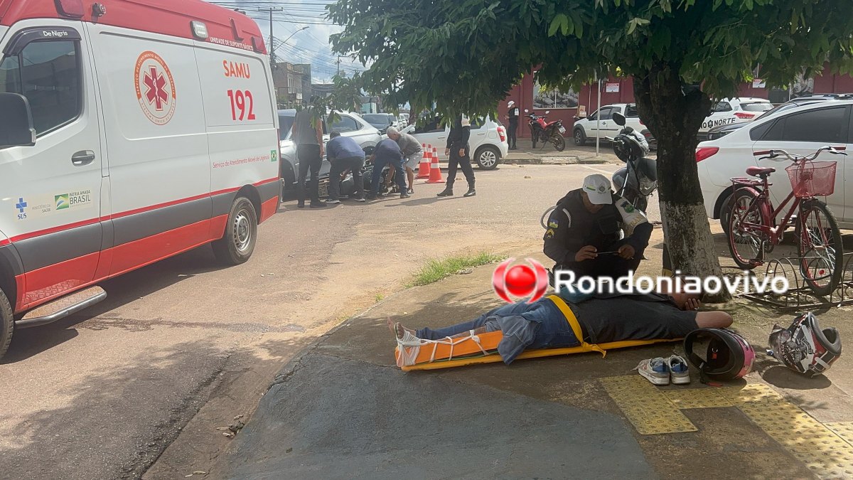 VÍDEO: Casal fica gravemente ferido; Motociclista teve fratura exposta