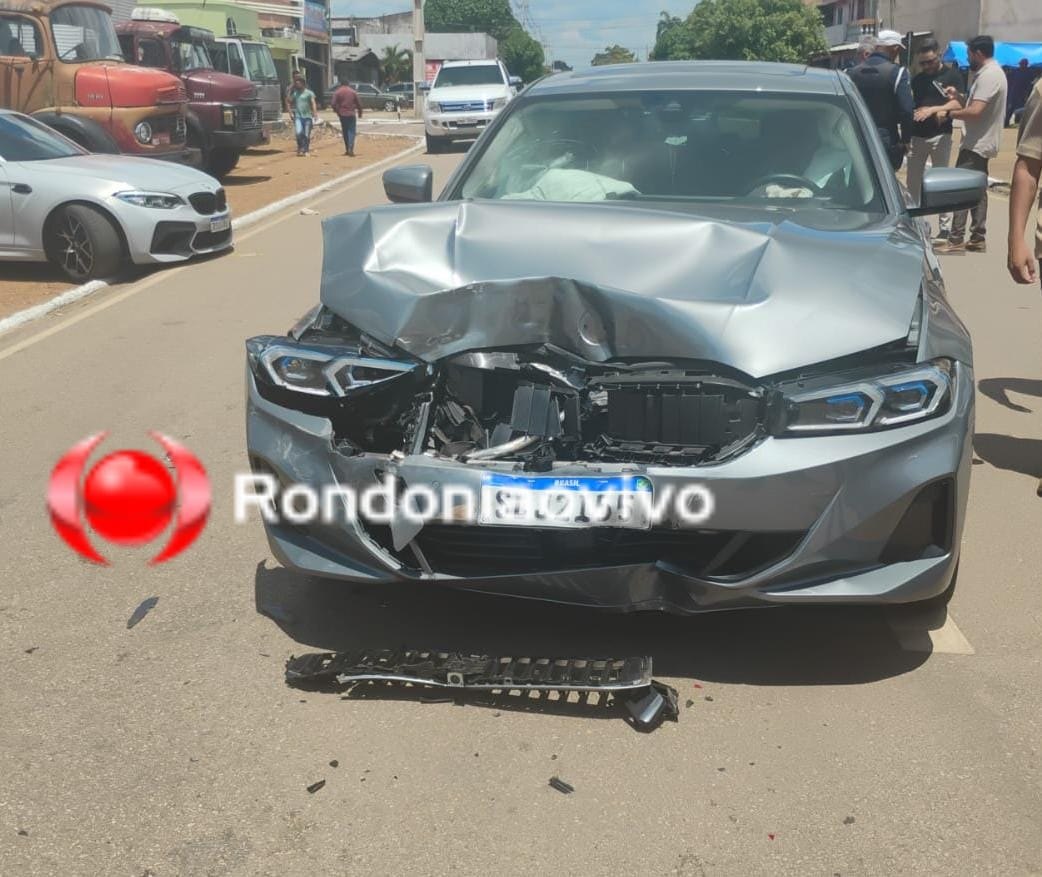 VEÍCULOS DE LUXO: Duas BMW e Hilux se envolvem em acidente; Motorista ferido ia para casamento