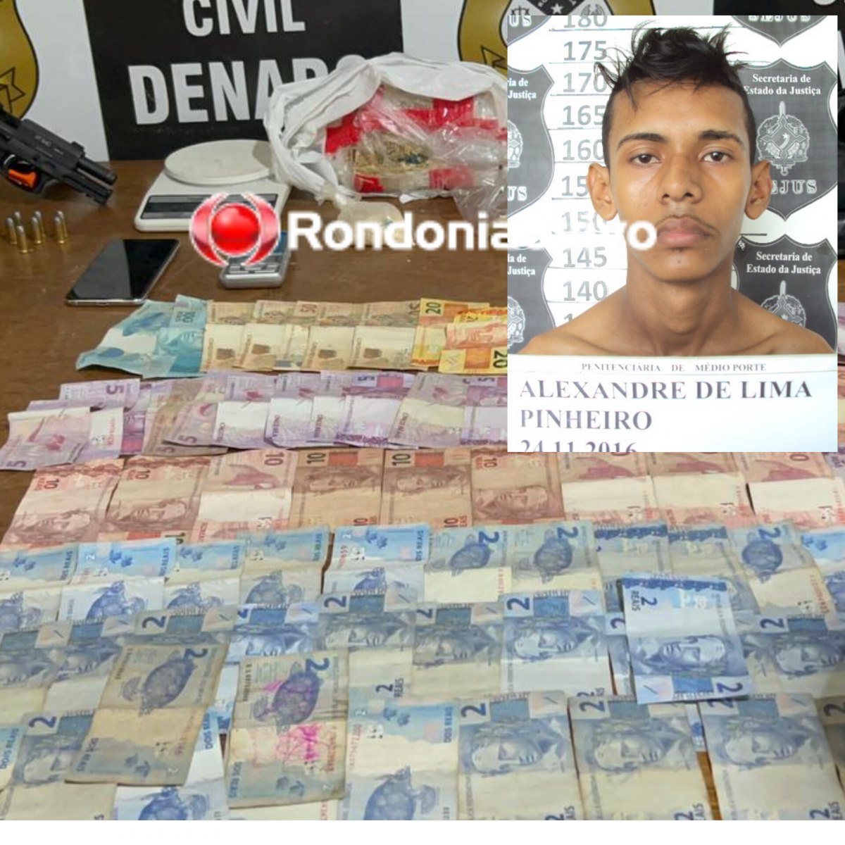 VÍDEO: Denarc prende traficante com dois quilos de drogas e pistola .40