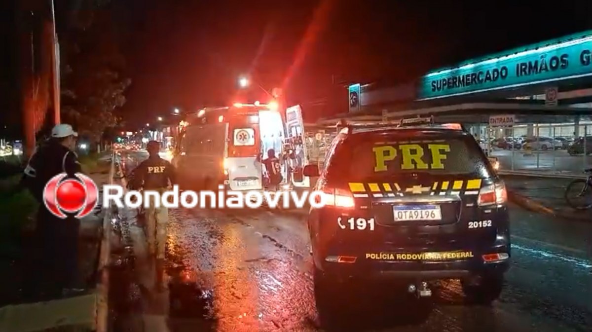 ATINGIDO EM CHEIO: Idoso quebra a perna em atropelamento na Jorge Teixeira 