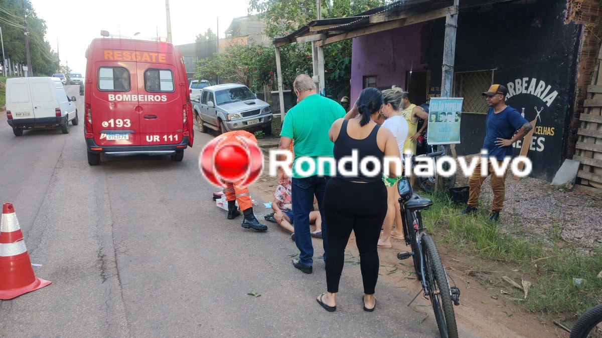DESACORDADA: Mulher sofre grave lesão na cabeça após acidente na Rua dos Oleiros