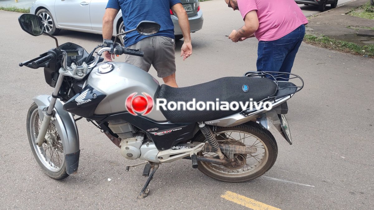 SOFREU QUEDA: Fio caído na rua provoca acidente e deixa mulher em moto ferida