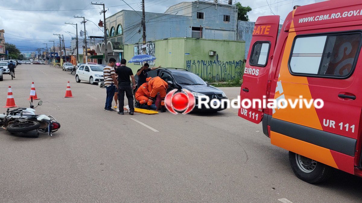 'NA JOAQUIM': Motociclista avança cruzamento e sofre grave acidente no Centro