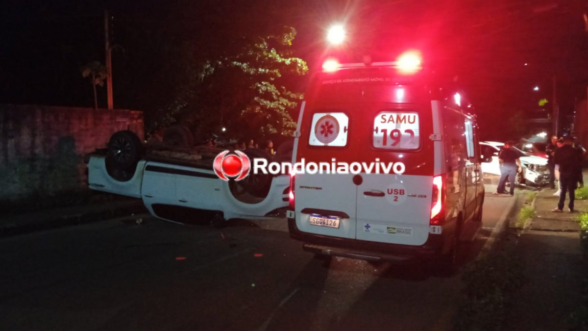 VÍDEO: Caminhonete capota após grave colisão na Pinheiro Machado 