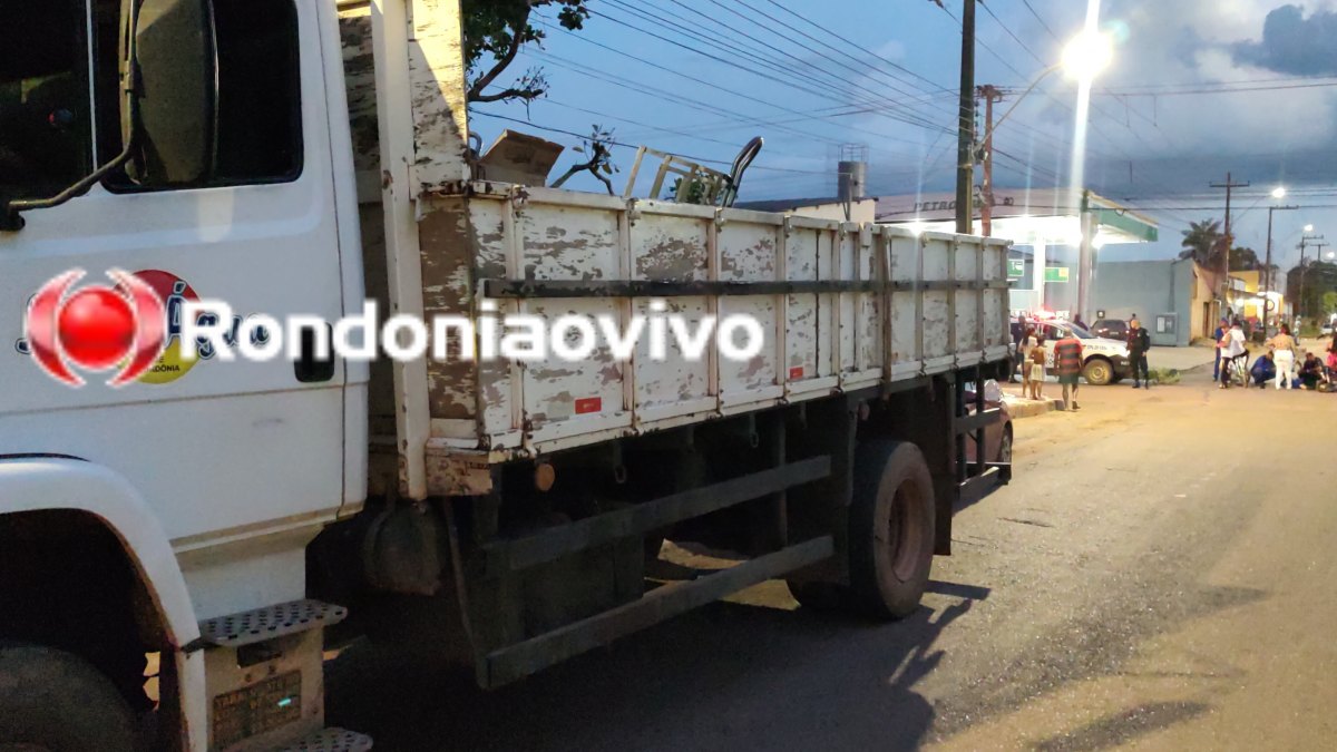 FORTE COLISÃO: Vídeo mostra grave acidente entre caminhão e motociclista próximo ao Orgulho 