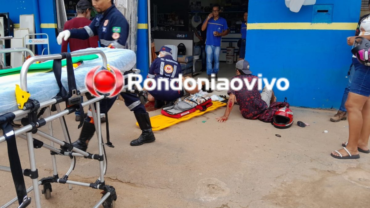 VÍDEO: Mulher sofre fratura exposta após motorista de Creta avançar cruzamento