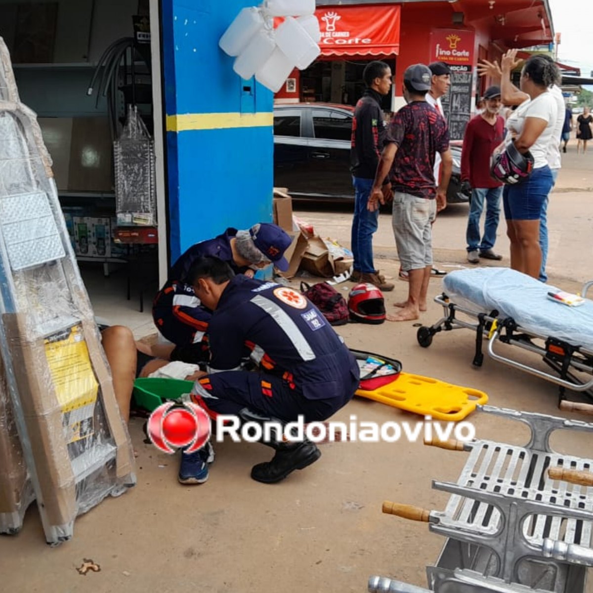 VÍDEO: Mulher sofre fratura exposta após motorista de Creta avançar cruzamento