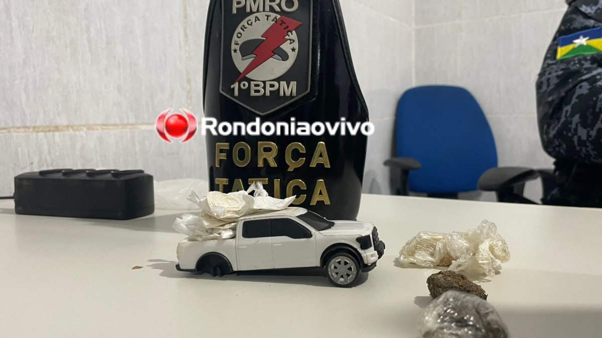 NO BAR: Traficante que escondia droga em carrinho de brinquedo é preso pela PM