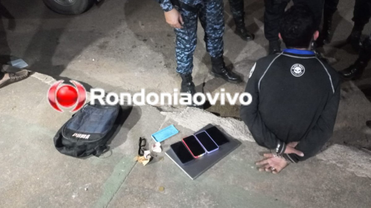 ASSALTOS: Criminoso é preso com revólver e vários celulares roubados 