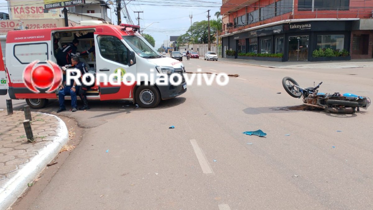AVANÇOU: Motociclista na contramão sofre gravíssimo acidente na Avenida Amazonas 