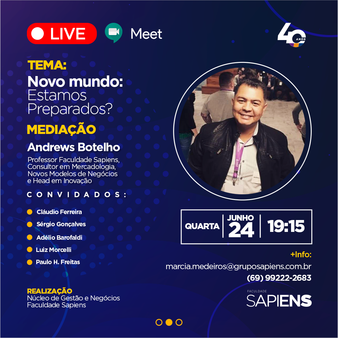 ONLINE E GRATUITO: Como se preparar para o novo normal? Se inscreva no seminário da Faculdade Sapiens