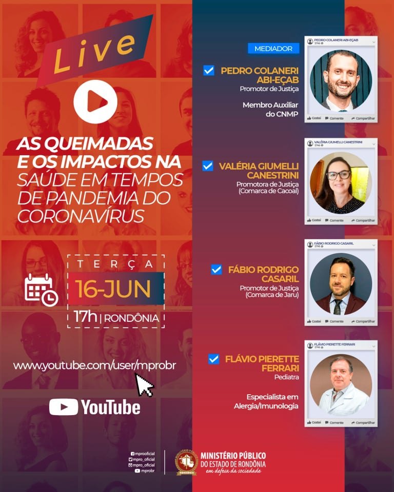 Coordenador de Medicina da Unesc participa de live do MP/RO nesta terça, 16