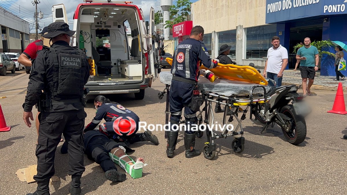 VÍDEO: Policial penal de 47 anos sofre grave acidente na Dom Pedro II