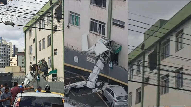 VÍDEO: Avião de pequeno porte cai e atinge prédio em Belo Horizonte