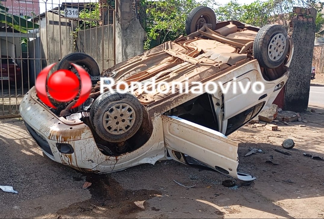 VÍDEO: Capotamento na Pinheiro Machado foi gravado por câmera de segurança