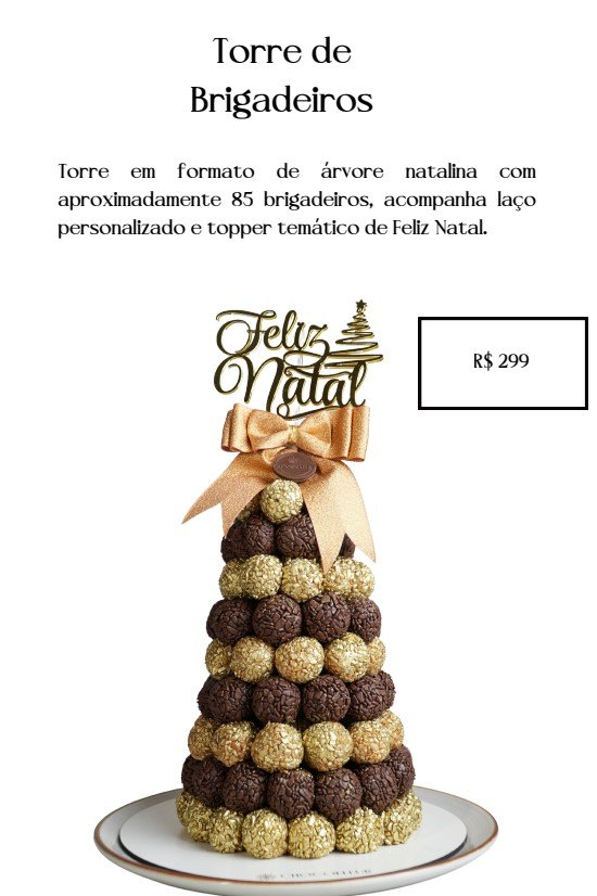 DELÍCIAS: Confira o Menu Especial de Natal 2025 da Chocofleur