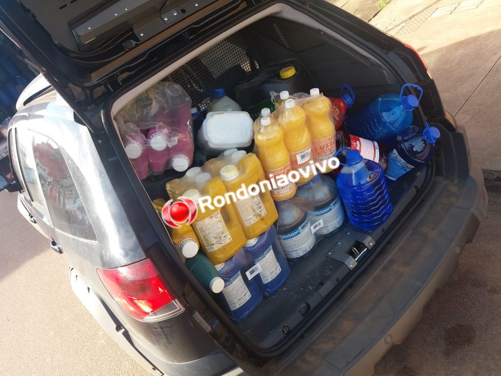 EM CAMINHÃO: Funcionários são presos furtando álcool em gel de empresa