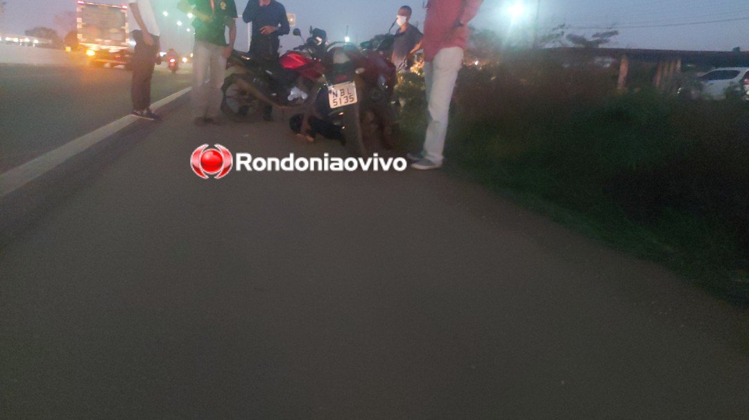 AO VIVO: Motociclista fica lesionado após atropelar e matar cachorro na BR-364