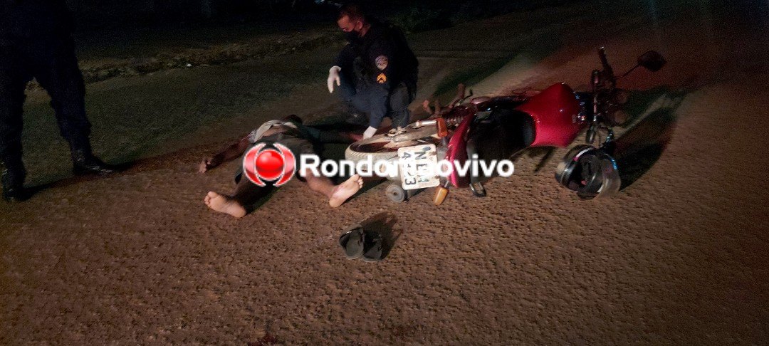 VÍDEO: Motociclista com sinais de embriaguez fica em estado grave após sofrer queda