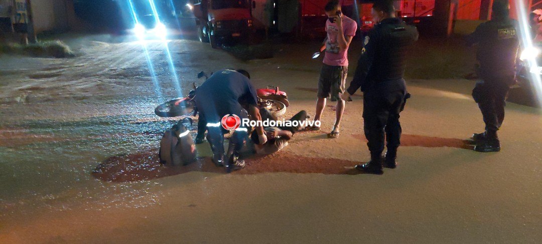 VÍDEO: Motociclista com sinais de embriaguez fica em estado grave após sofrer queda